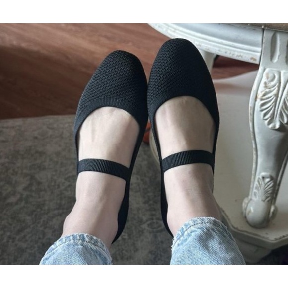 NWT A New Day Shiloh Knit Mary Jane Flats Black Women's 8 - Picture 8 of 9